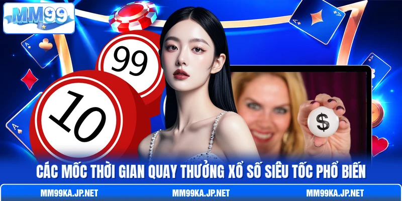 Các mốc thời gian quay thưởng xổ số siêu tốc phổ biến