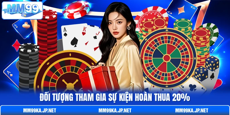Đối tượng tham gia sự kiện hoàn thua 20% Đối tượng tham gia sự kiện hoàn thua 20%