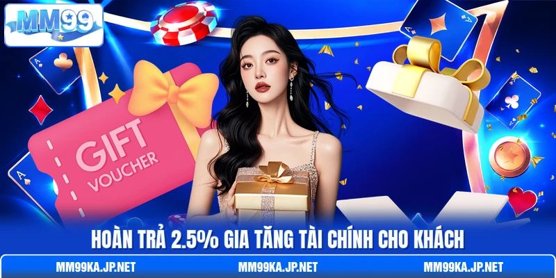 Hoàn trả 2.5% gia tăng tài chính cho khách Hoàn trả 2.5% gia tăng tài chính cho khách